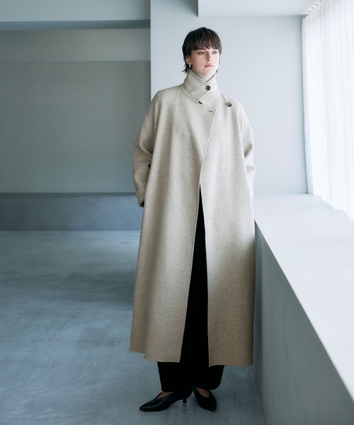 N.O.R.C コート アウター ジーロンウールシルクネップリバーコート