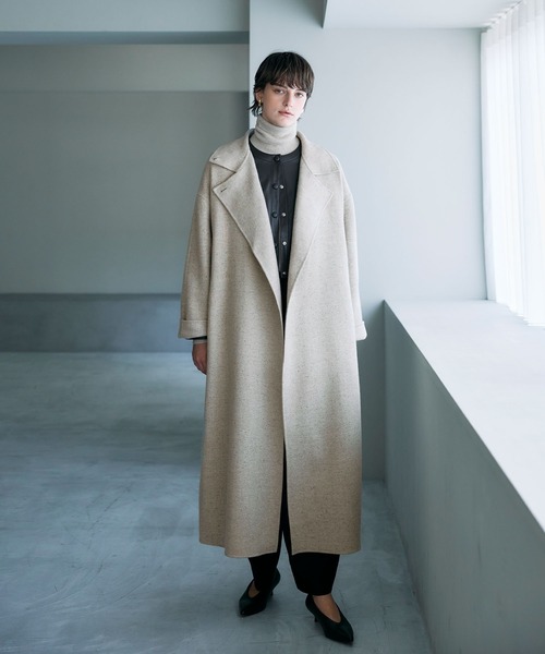 ノーク　ジーロンウールシルクネップリバーコート ジーロンウールシルクネップリバーコート N.O.R.C｜クロスプラス公式