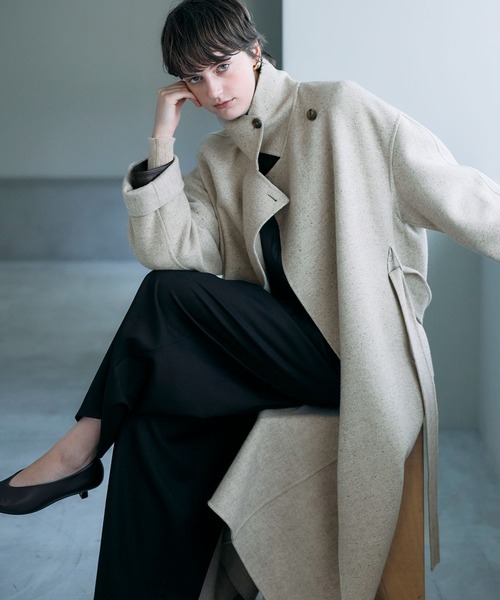 N.O.R.C コート アウター ジーロンウールシルクネップリバーコート