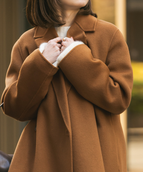 NOBLE（ノーブル） チェスターコート 38 キャメル レディース