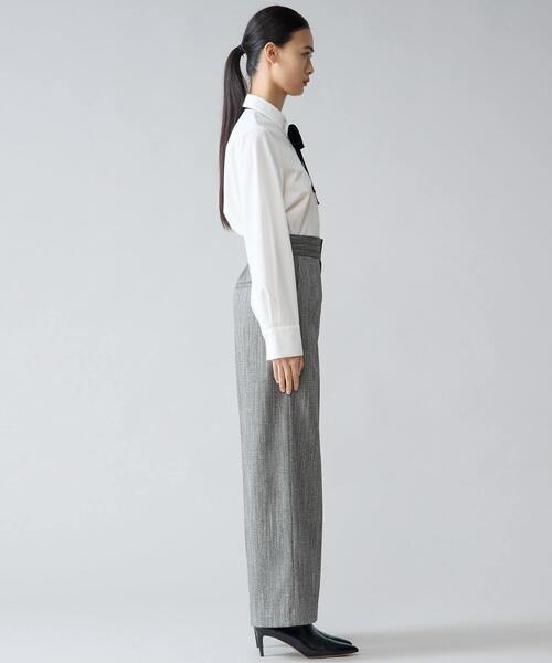 Tiara（ティアラ） ブラウス シャツ バイカラーリボンシャツブラウス