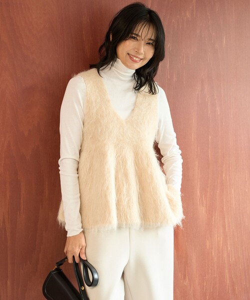 新品・未使用AP STUDIO シャギーベスト UNFILO（アンフィーロ） ベスト