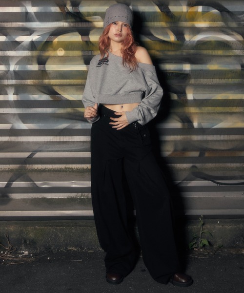 ACLENT（アクレント） ニット帽 ニットキャップ クロススタッズ