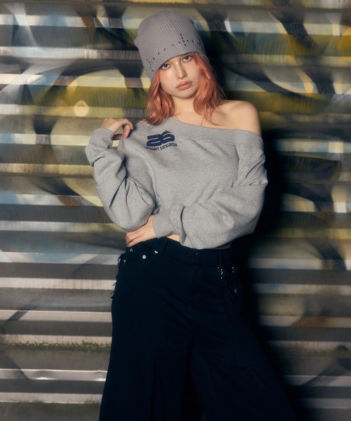 ACLENT（アクレント） ニット帽 ニットキャップ クロススタッズ