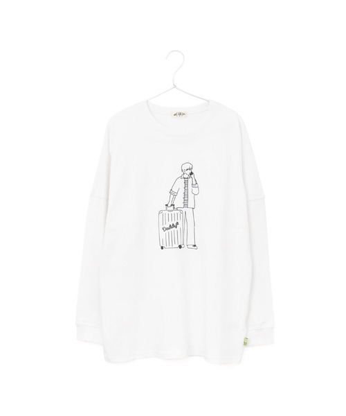 「MAKE YOUR DAY」 長袖Tシャツ M オフホワイト メンズ_画像6