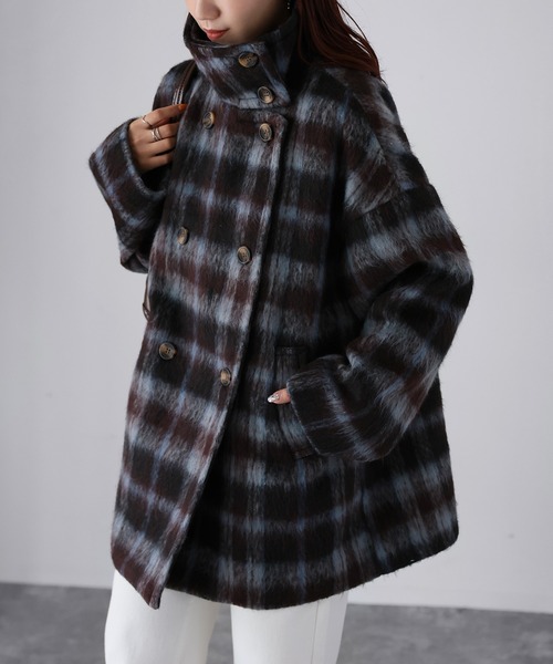 Riberry（リベリー） コート アウター チェック柄ミドルコート