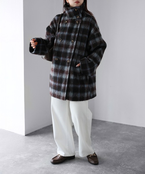 Riberry（リベリー） コート アウター チェック柄ミドルコート