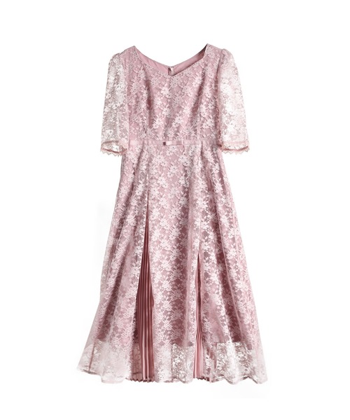 「DRESS PLUS」 半袖ワンピース L ピンク レディース_画像2