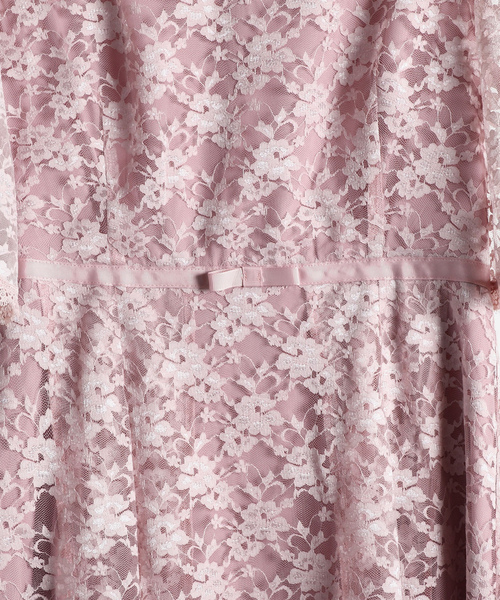 「DRESS PLUS」 半袖ワンピース L ピンク レディース_画像6