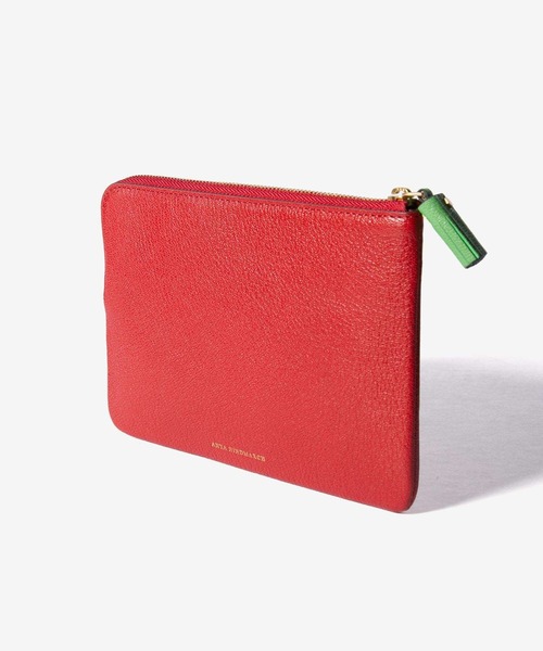 アニヤハインドマーチ ポーチ（レディースバッグ）（色：レッド系