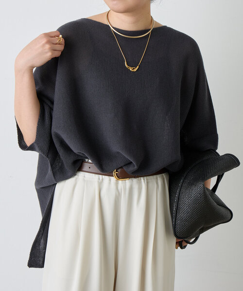 「Jena espace merveilleux」 半袖ニット FREE ブルー系その他 レディース_画像6