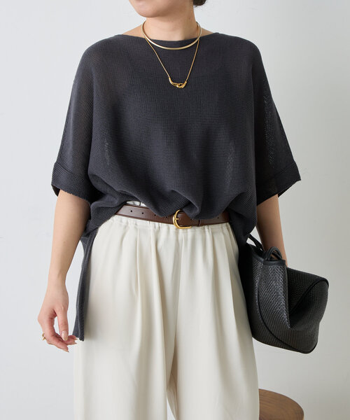 「Jena espace merveilleux」 半袖ニット FREE ブルー系その他 レディース_画像7