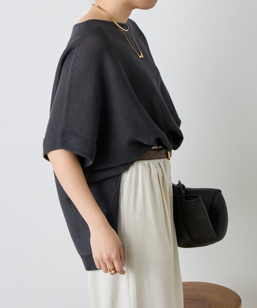 「Jena espace merveilleux」 半袖ニット FREE ブルー系その他 レディース_画像9