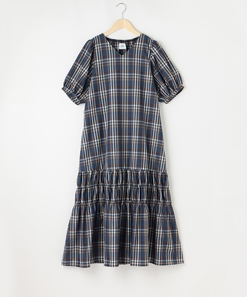 「petit main LIEN」 半袖ワンピース FREE ネイビー レディース_画像6