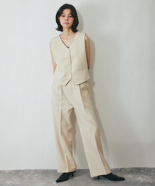 SMILE ORCHID（スマイルオーキッド） セットアップ ジレ＆ノーカラー