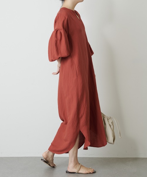 「Whim Gazette」 7分袖ワンピース FREE チャコールグレー レディース_画像7