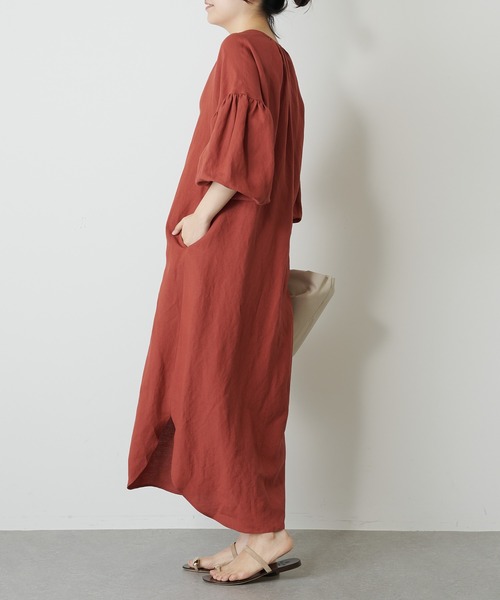 「Whim Gazette」 7分袖ワンピース FREE チャコールグレー レディース_画像8