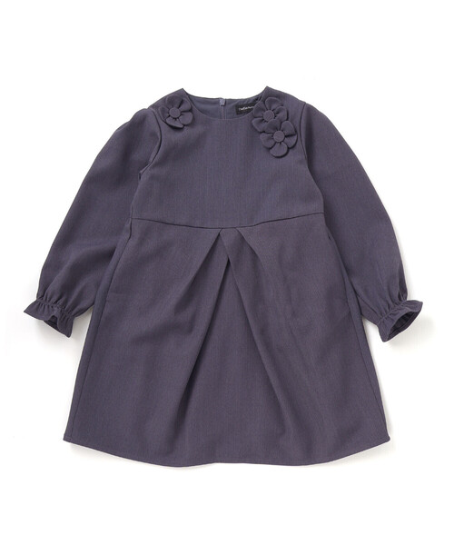 pois ワンピース BeBe Petits Pois Vert（ベベ プチ ポワ ヴェール） ワンピース 立体花