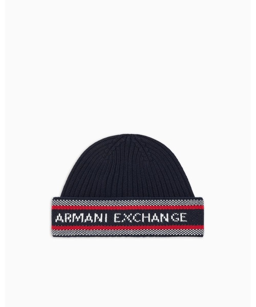 ARMANI EXCHANGE ニット帽 ニットキャップ 「A|X アルマーニ