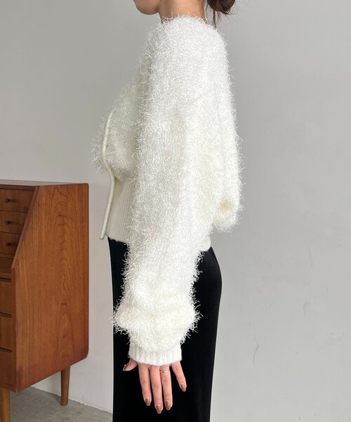 カプリシュレマージュ　フェザーラップカーディガン フェザーラップカーディガン | CAPRICIEUX LE'MAGE(カプリシュレ