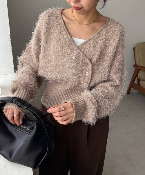 CAPRICIEUX LE'MAGE（カプリシューレマージュ） カーディガン フェザー