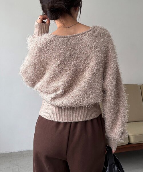 CAPRICIEUX LE'MAGE（カプリシューレマージュ） カーディガン フェザー