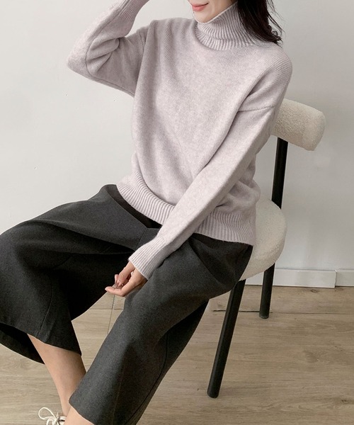 aimoha（アイモハ） ニット セーター ベーシックタートルネックニット