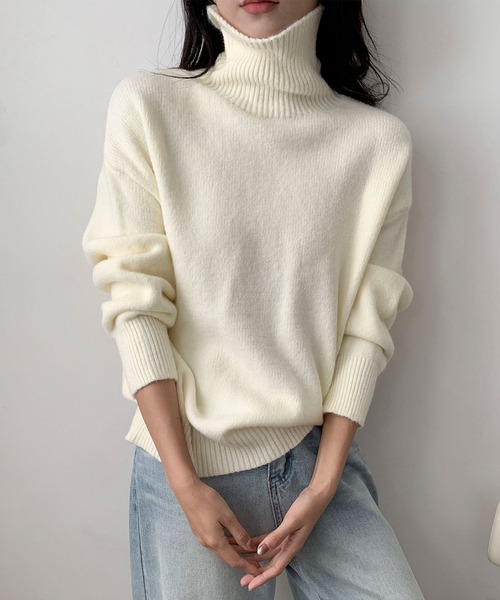 aimoha（アイモハ） ニット セーター ベーシックタートルネックニット