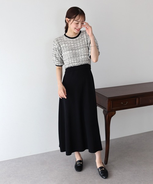 「BLUEEAST」 ニットワンピース MEDIUM チャコールグレー レディース_画像2