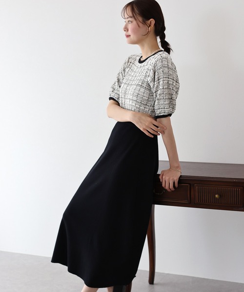 「BLUEEAST」 ニットワンピース MEDIUM チャコールグレー レディース_画像7