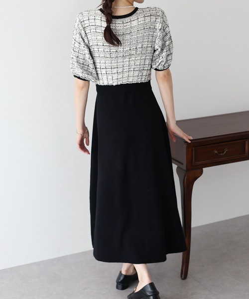 「BLUEEAST」 ニットワンピース MEDIUM チャコールグレー レディース_画像8
