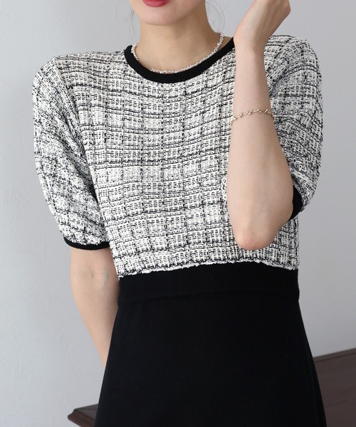 「BLUEEAST」 ニットワンピース MEDIUM チャコールグレー レディース_画像9