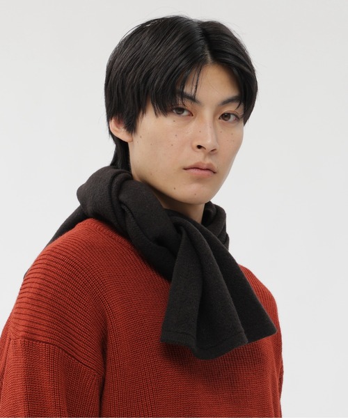 MHL. 黒 ウール　マフラー MHL.（エムエイチエル） ストール マフラー FELTED DRY WOOL