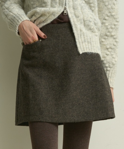 スカート Melange tweed box skirt /メランジツイードボックススカート