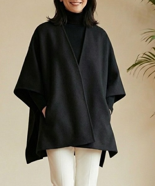 a lot of love ポンチョ ハーフスリーブ ノーボタンポンチョ