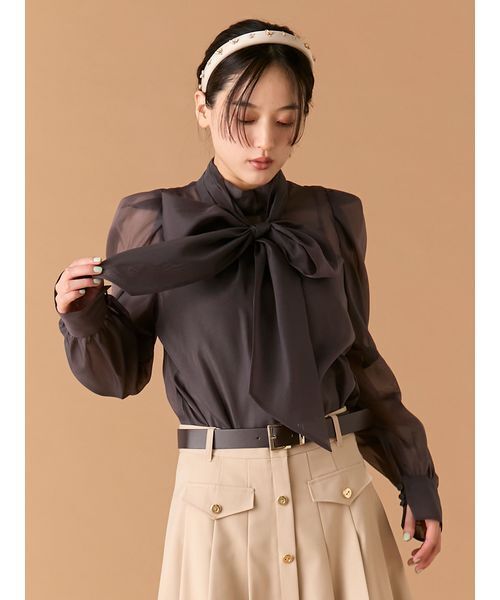 LILY BROWN（リリーブラウン） ブラウス シャツ ビックボウタイ