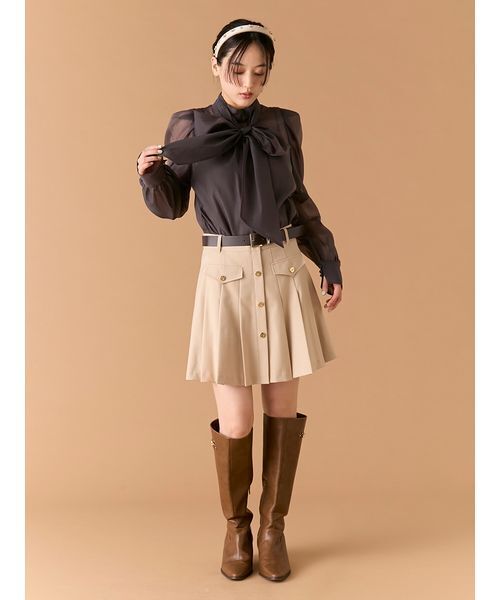 こ*る様 ボウタイブラウス LILY BROWN リリーブラウン シャツ・ブラウ LILY BROWN（リリーブラウン） ブラウス シャツ ビックボウタイ
