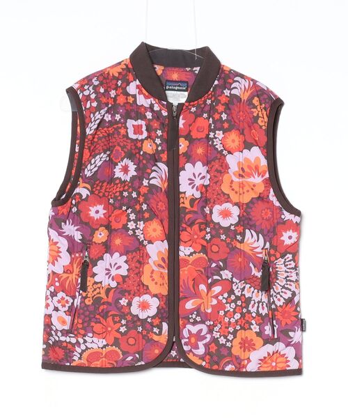 patagonia（パタゴニア） 花柄ベスト S レッド レディース : ZOZOTOWN