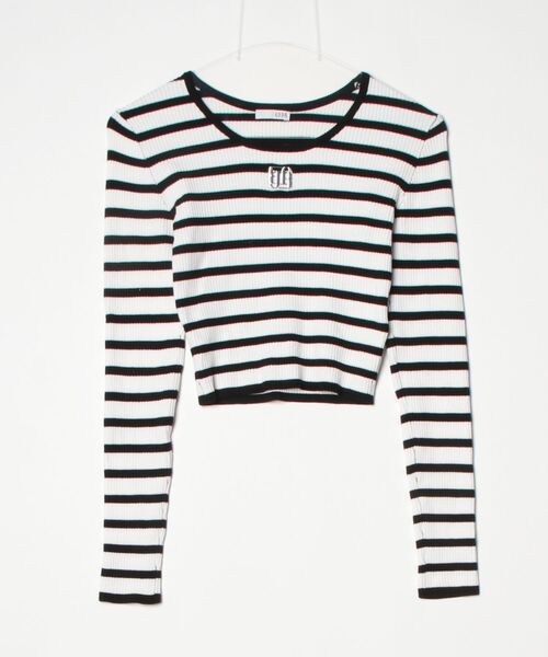 【完売品】GYDAジェイダ ホワイトリブ長袖トップス GYDA（ジェイダ） 長袖ニット FREE ホワイト レディース : ZOZOTOWN