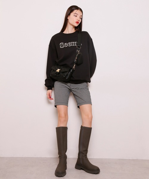 「Seemi. byNICECLAUP」 ハーフパンツ FREE ブラック レディース_画像4