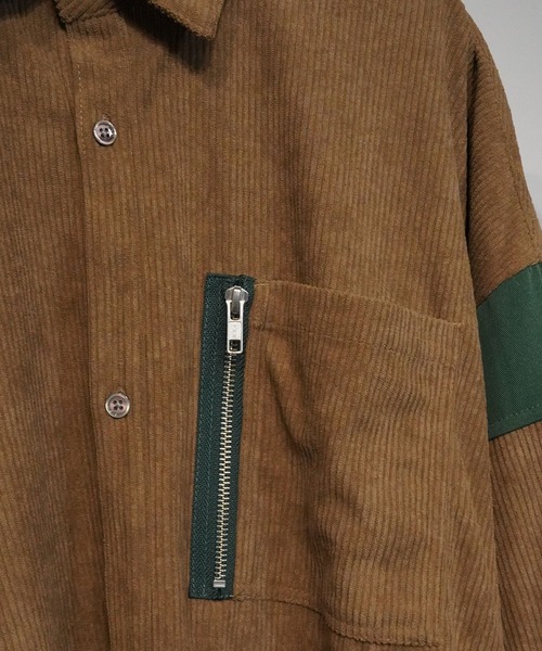 SeeSew シャツ 「UNISEX」CORDUROY 2WAY BLOCK SHIRTS/コーデュロイ