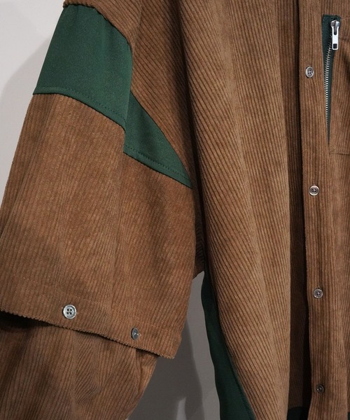 SeeSew シャツ 「UNISEX」CORDUROY 2WAY BLOCK SHIRTS/コーデュロイ