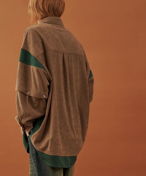 SeeSew シャツ 「UNISEX」CORDUROY 2WAY BLOCK SHIRTS/コーデュロイ