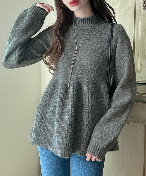 チャコールニットみゅー様 Meiru 長袖ニット MEDIUM チャコール レディース : ZOZOTOWN Yahoo!店