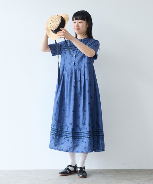 bulle de savon（ビュルデサボン） ワンピース びわ刺繍 ワンピース