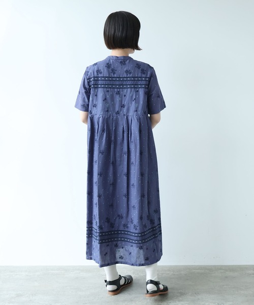 美品　Bonpointデュセス 半袖ワンピース 6a bulle de savon（ビュルデサボン） ワンピース 半袖 びわ刺繍