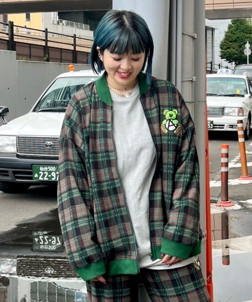 「Candy Stripper」 ジャージブルゾン 2 ブルー レディース_画像3