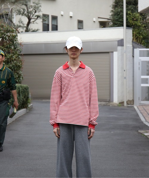 KAIKO（カイコー） ポロシャツ KAIKO Long sleeve border polo shirt