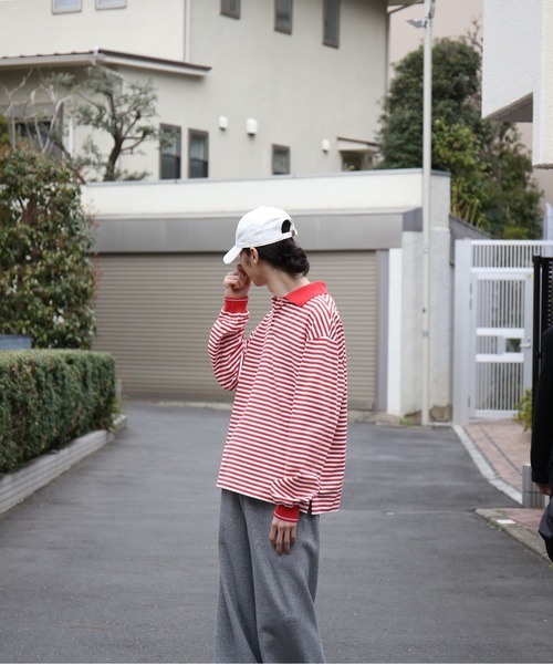 KAIKO（カイコー） ポロシャツ KAIKO Long sleeve border polo shirt