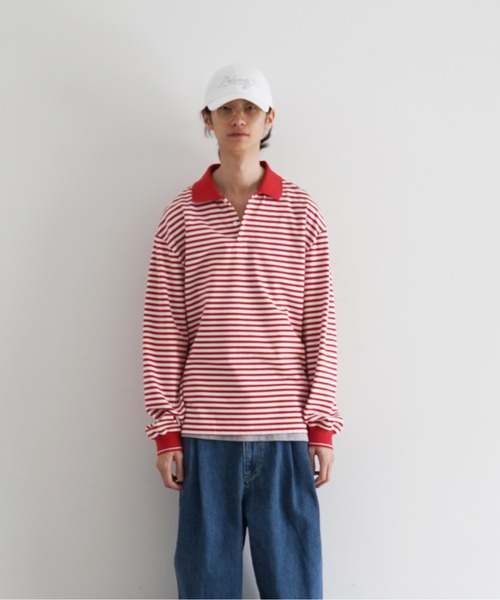 KAIKO（カイコー） ポロシャツ KAIKO Long sleeve border polo shirt
